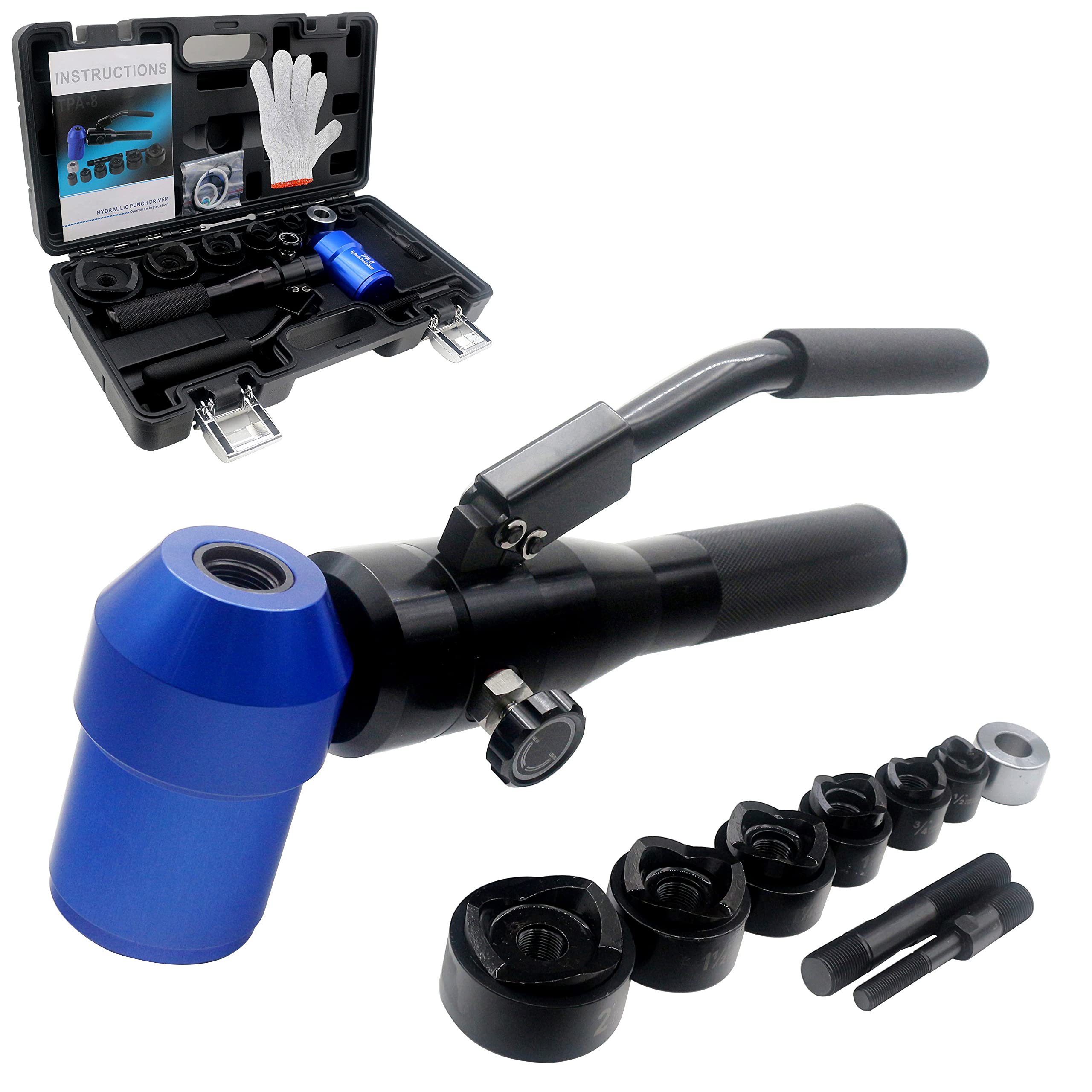 Hydraulic Knockout Hole Punch Set 1/2