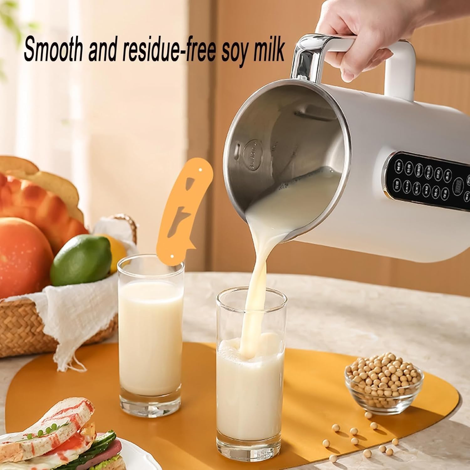 Best Mylk Machine - 8-in-1 Automatic Nut Milk Maker for Almond, Soy, Oat Milk (33oz Capacity) - No Straining Plant Milk Blender - Perfect for Vegan, Keto & Healthy Lifestyles - Great for Smoothies, Coffee Creamer & Homemade Dairy Alternatives (White)