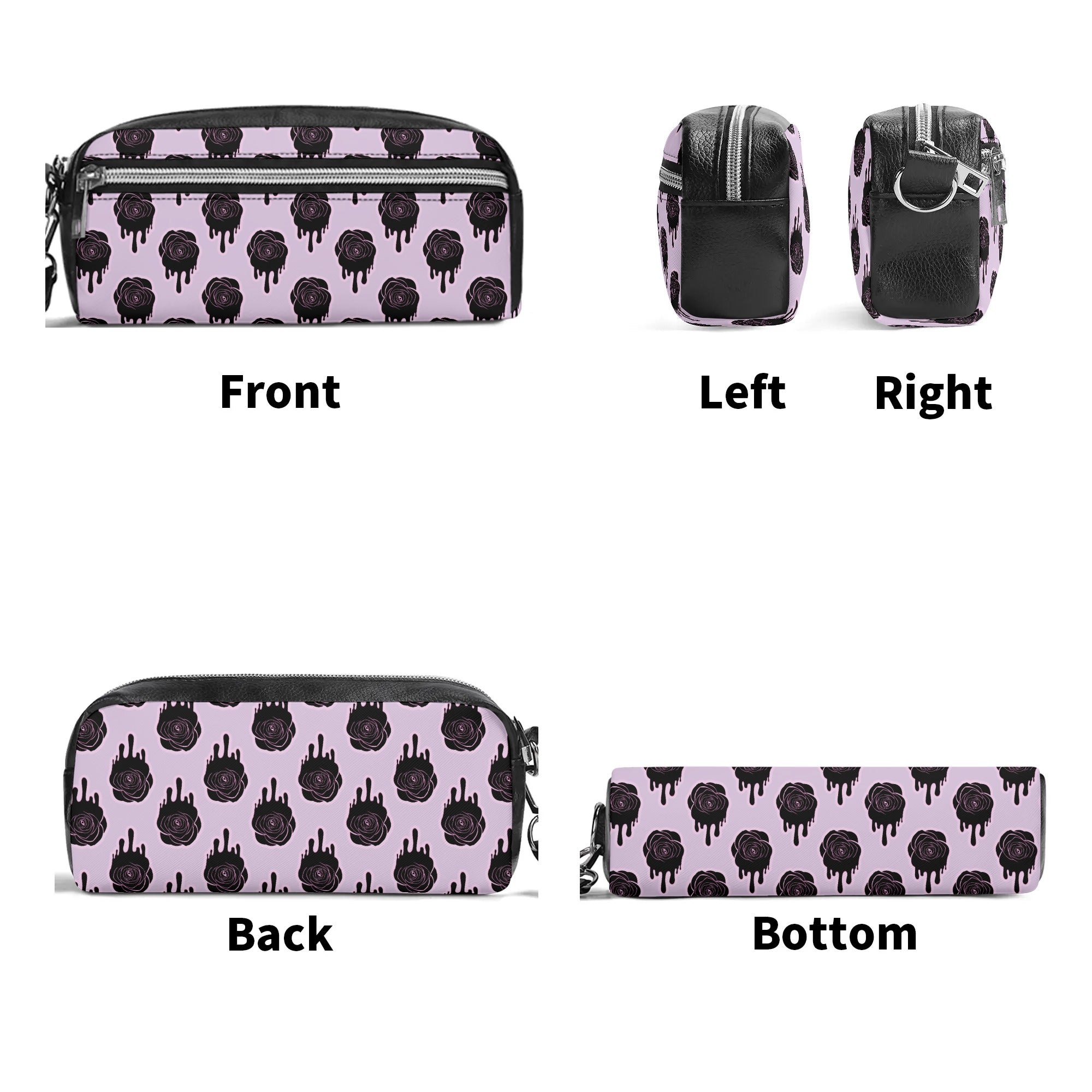 Elegant Dripping Roses Leather Clutch Bag for Women - Perfect for Evening Parties, Weddings & Special Occasions