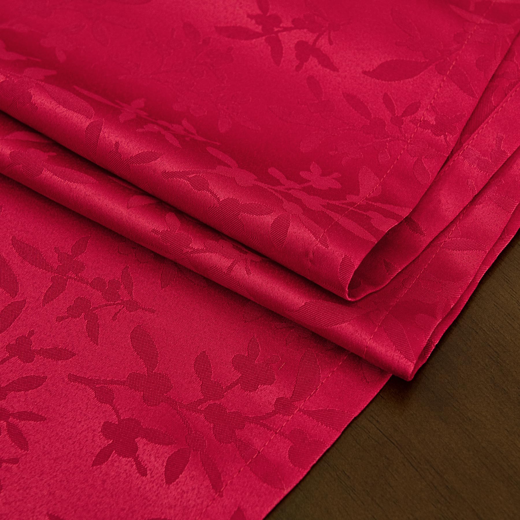 Joyfol Day Red Christmas Jacquard Table Runner - Waterproof Holiday Table Decor for Xmas, Winter Festival, Kitchen & Dining (14x72 Inch) - Perfect for Holiday Parties, Family Gatherings & Festive Home Decor
