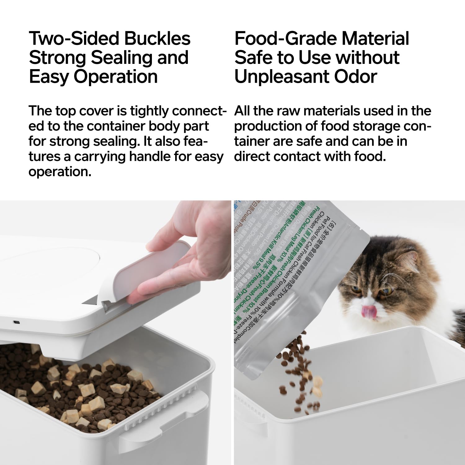 Pidan Vacuum Pet Food Storage Container with Scale - 17lb Airtight Dry Food Bucket for Dogs & Cats | Rechargeable Vacuum Sealed Bin with Scoop (15L) | Perfect for Kitchen Pantry & Pet Feeding Area Organization