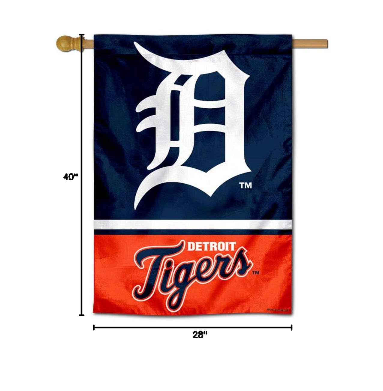 Detroit Double Sided House Flag - Officially Licensed NFL Team Banner - Perfect for Game Day, Tailgating & Home Decor
