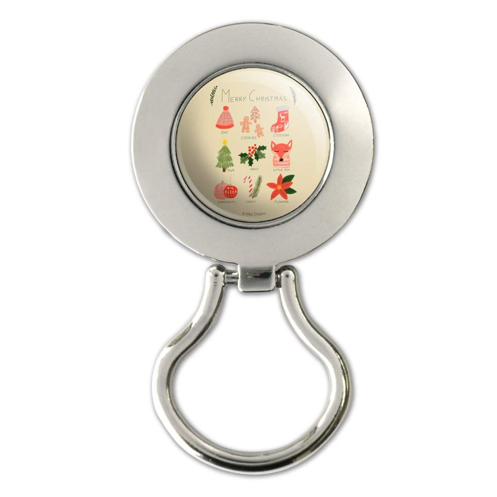 Christmas Cookie Holly Fox Magnetic Metal Eyeglass ID Badge Holder - Perfect for Office, School & Holiday Parties