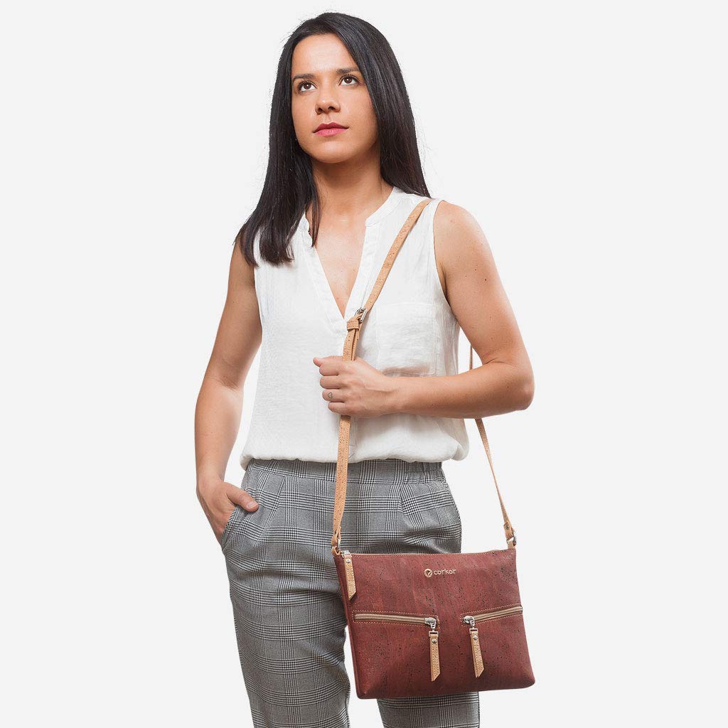 Vegan Leather Crossbody Purse for Women | Handmade in Portugal | Lightweight & Stylish for Everyday Use, Travel & Shopping