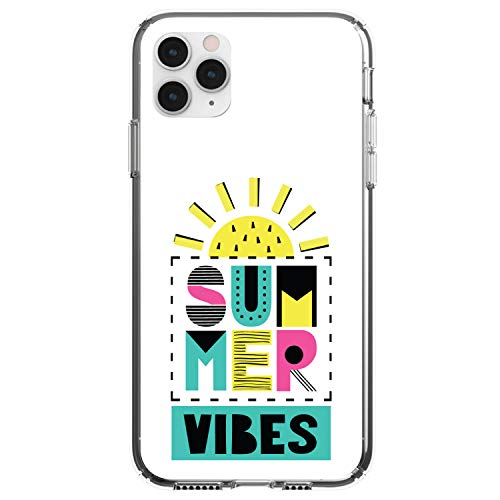 Summer Graphics - Summer Vibes Teal yellow Pink On Clear Case