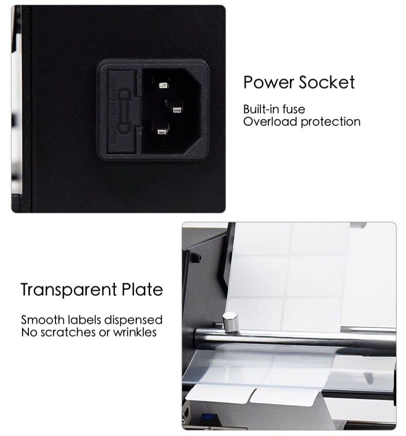 Electric Label Dispenser Machine 110V - Adjustable Speed, Auto Counting (0-999999), 4-140mm Label Width - Perfect for Warehouse, Retail & Shipping Labeling