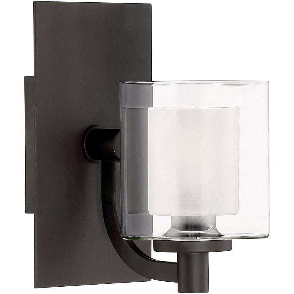 1 Light Transitional Vanity Light Fixture - Western Bronze Finish Wall Sconce for Bathroom & Bedroom Lighting (Model 71-Bel-2539219) - Perfect for Modern Home Decor & Vanity Mirror Illumination