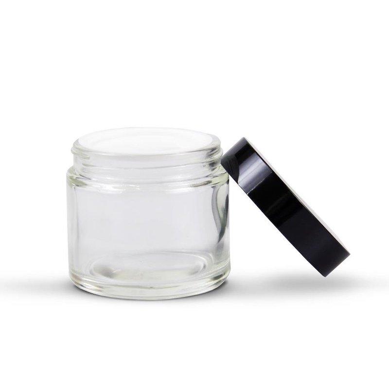 Clear Plastic Jar with Black Lid - 10g Airtight Container for Spices, Herbs & Crafts | Perfect for Kitchen Storage, DIY Projects & Organizing Small Items