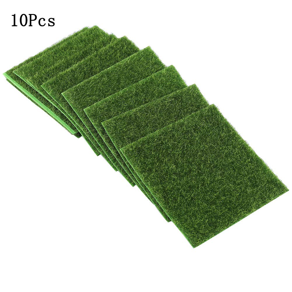 10 PCS Artificial Grass Mats - Realistic Fake Turf for Garden, Lawn, Landscape & Home Decor | Indoor/Outdoor Use for Patio, Balcony, Backyard & DIY Projects