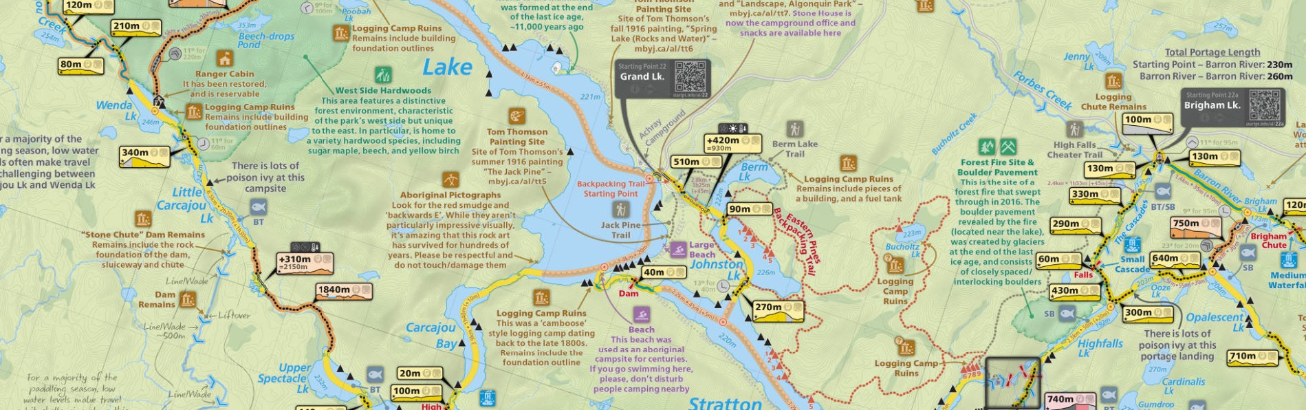 Jeff East Algonquin Maps - Premium Waterproof Hiking & Camping Maps for Outdoor Adventures in Algonquin Park