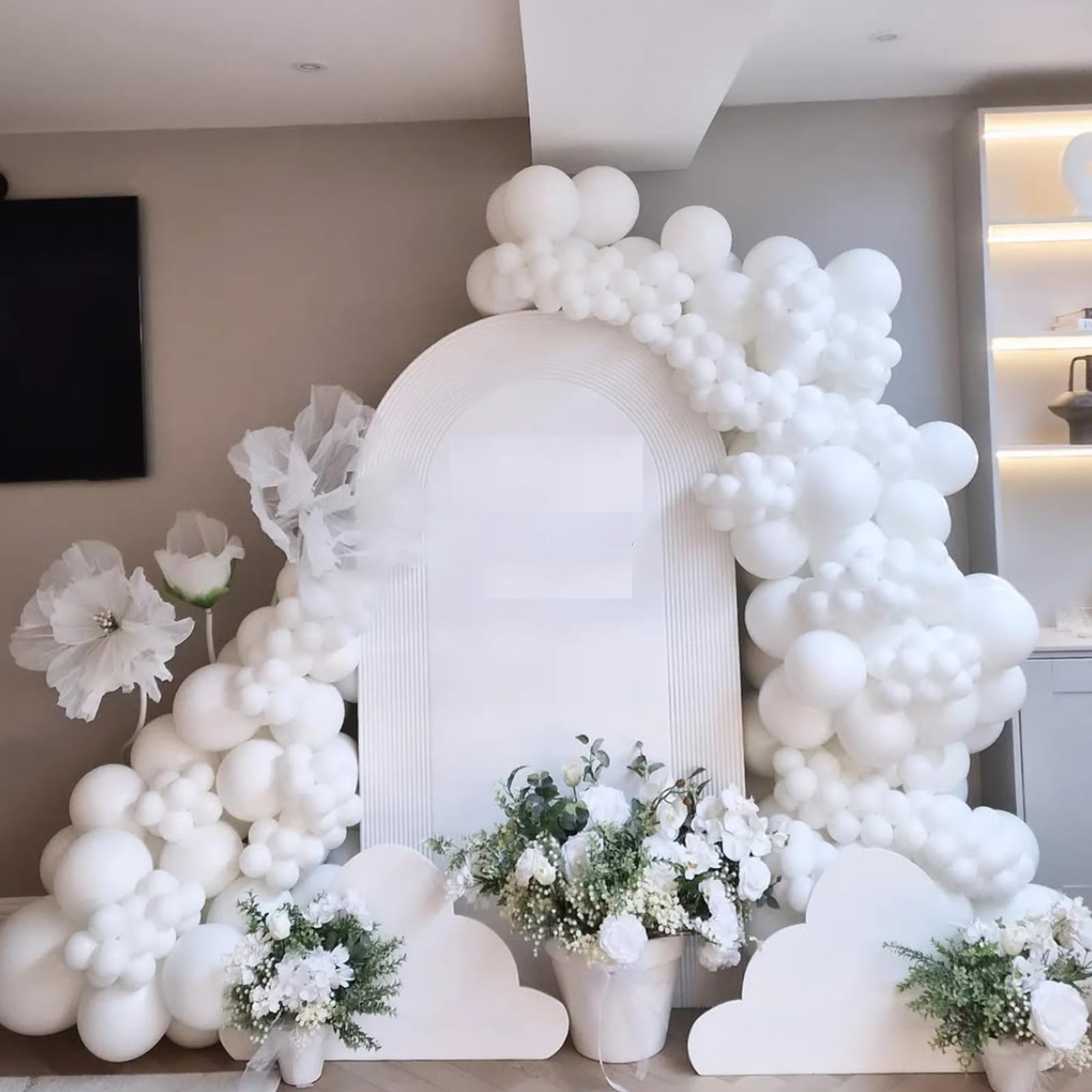50 Pack White Latex Balloons 12 Inch - Helium & Air Fill Party Balloons for Wedding, Birthday, Baby Shower Decorations - Perfect for Indoor & Outdoor Party Decor, Balloon Arches, Ceiling Displays