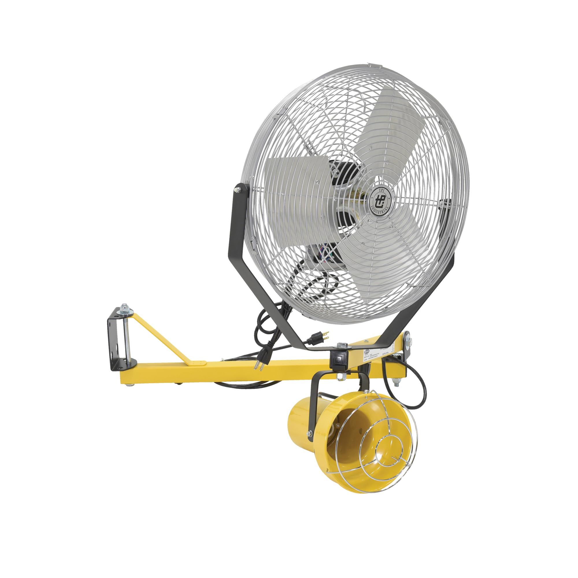 Vestil LL-40-FAN LED Dock Light with Fan, Mounting Bracket & Wiring Kit - Waterproof Marine Lighting for Truck Loading Docks, Warehouses & Industrial Areas