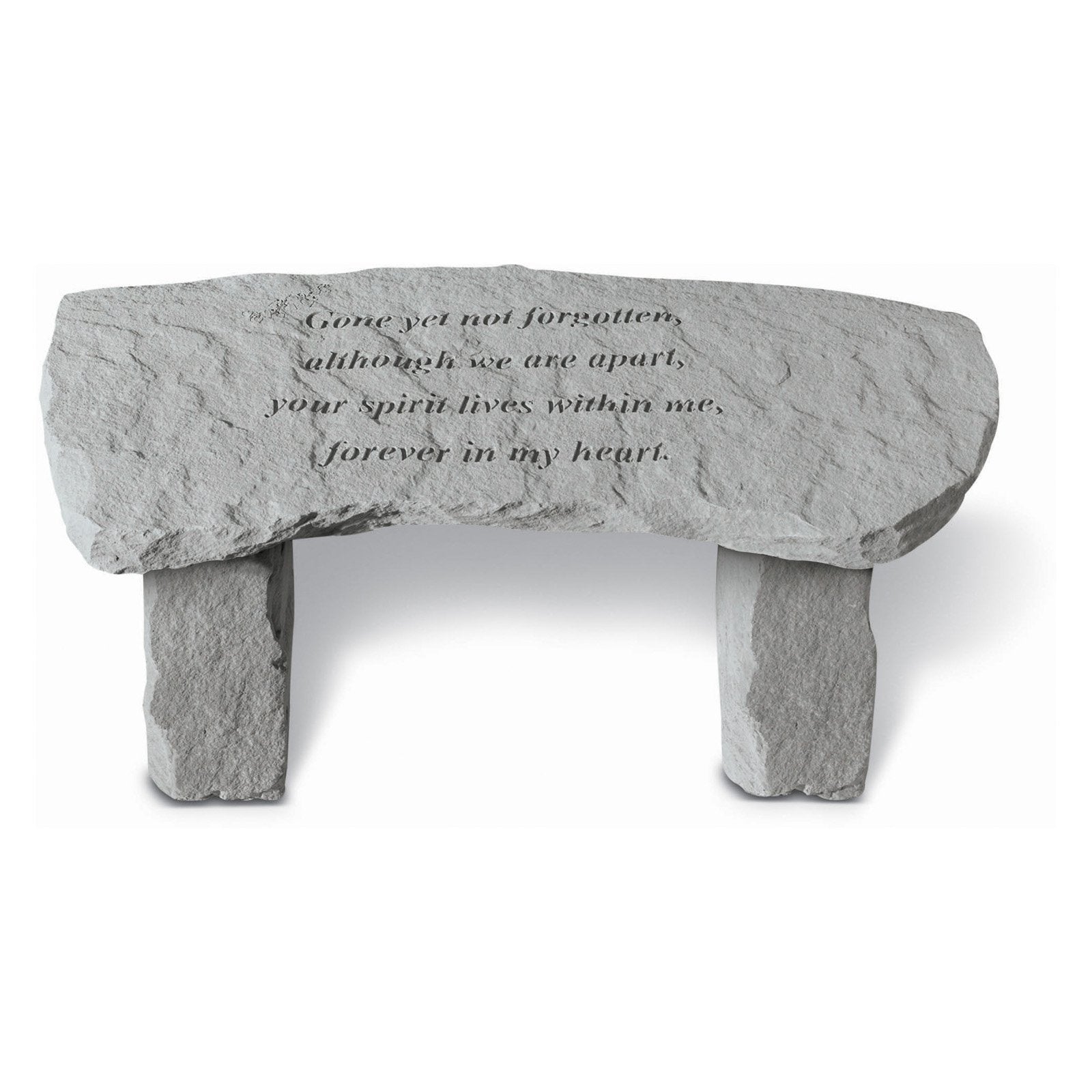 Personalized Engraved Stone Memorial Bench - Custom Outdoor Garden Bench for Loved Ones | Perfect for Parks, Cemeteries & Backyard Memorials