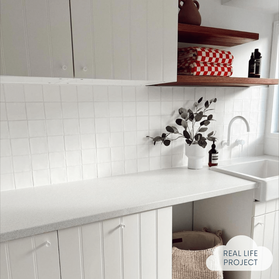 Premium Newport Matte White Small Square Tile - Classic Ceramic Wall & Floor Tiles for Bathroom, Kitchen Backsplash, and Shower Renovation