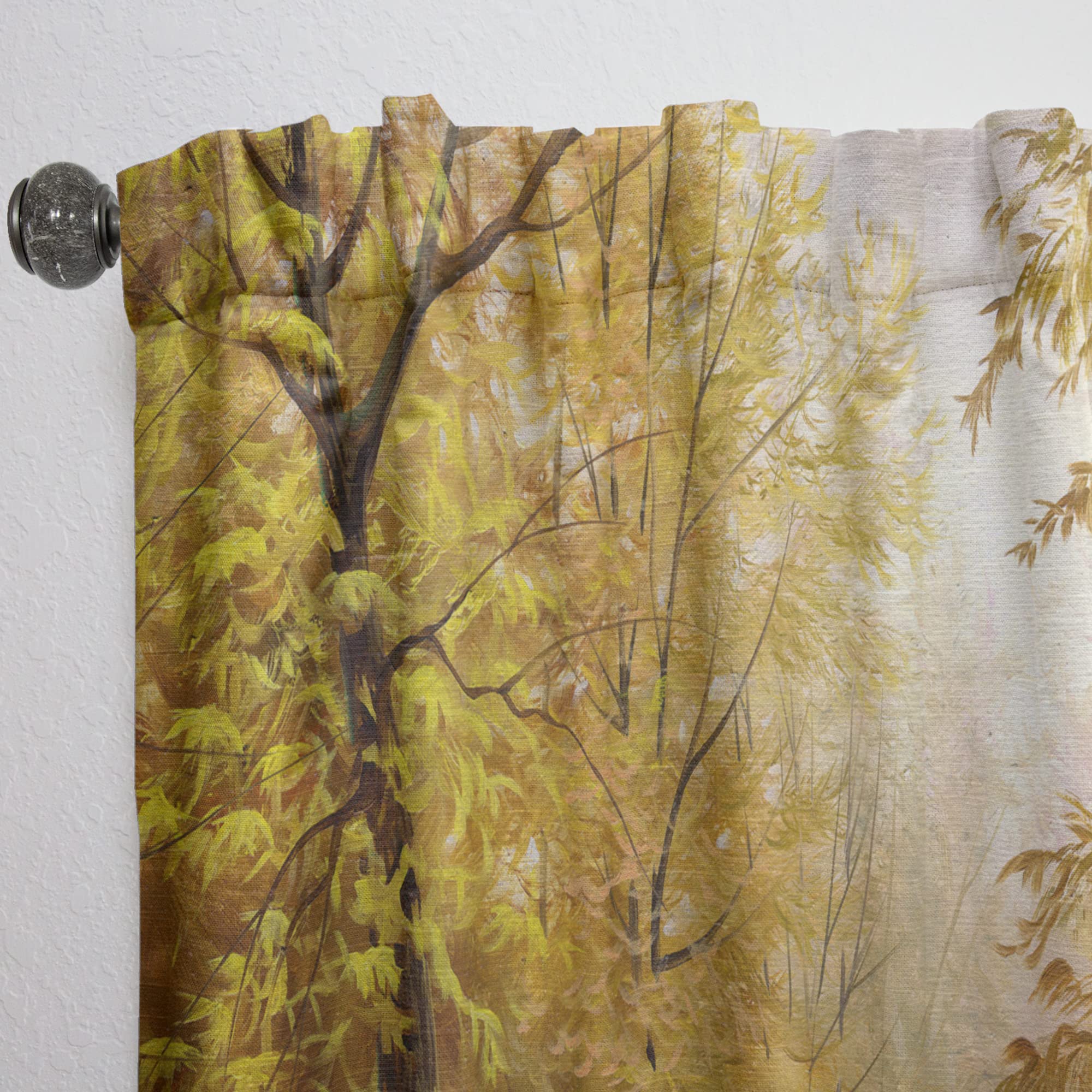 DesignQ 'Pathway in Beautiful Autumn Forest' Thermal Insulated Curtains - Single Panel 52x120 Inches - Elegant Window Drapes for Bedroom & Living Room - Perfect for Seasonal Decor & Light Control