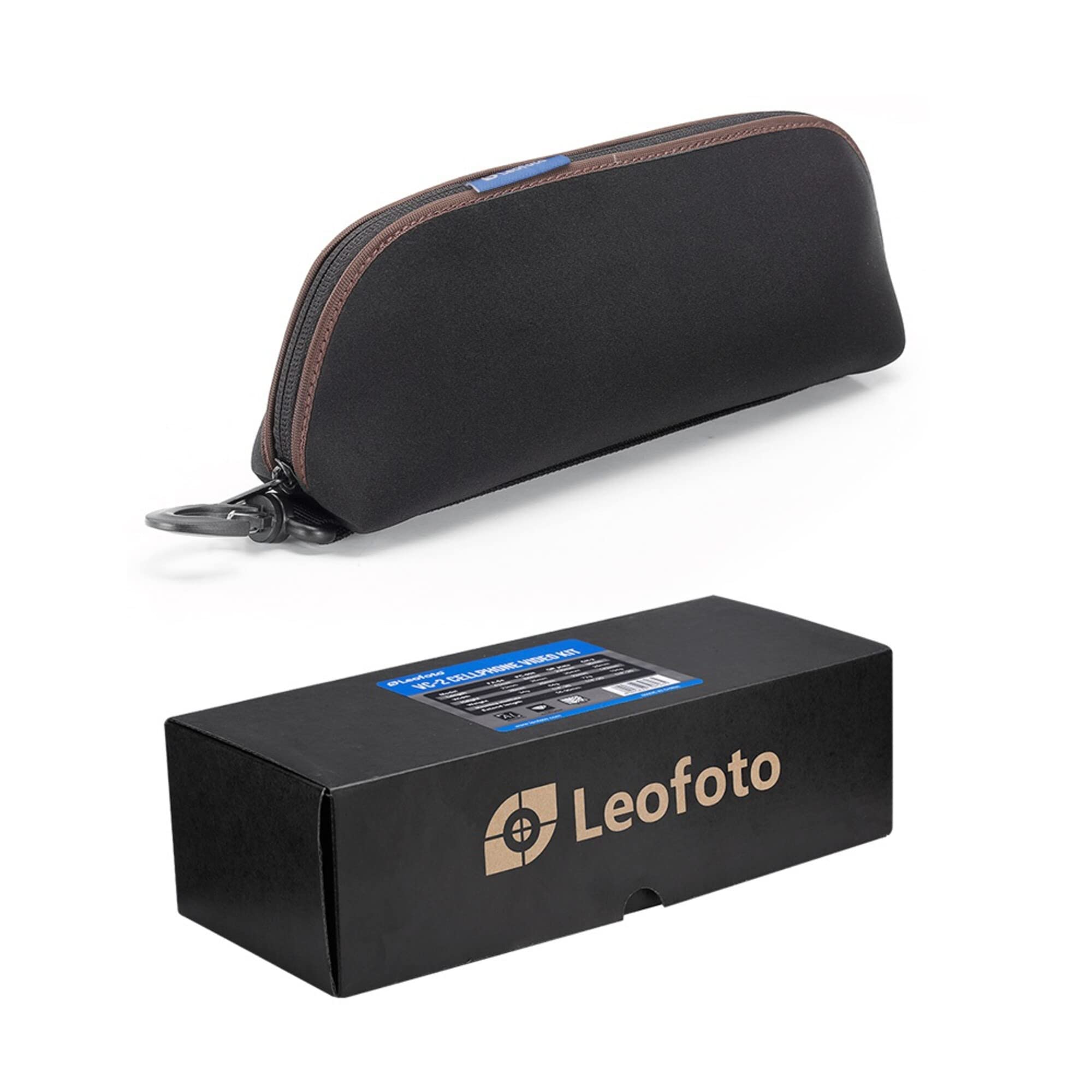 LEOFOTO VC-1 Smartphone Video Kit with Rosewood Handle - Universal Smartphone Clamp, Cold Shoe Mount & Arca/RRS Compatible Rail Clamp for Vlogging, YouTube Videos & Mobile Photography
