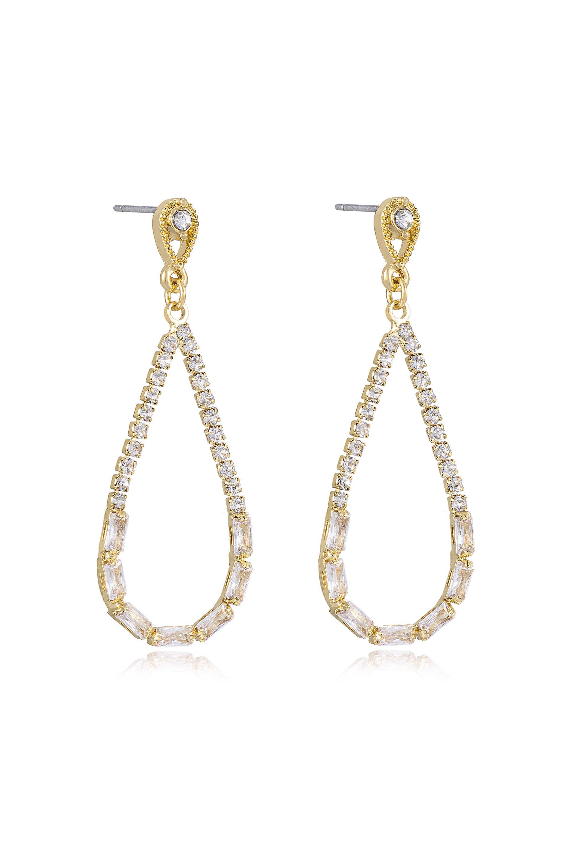 Angels City Drop Crystal Earrings for Women - Elegant Dangle Earrings with Sparkling Stones - Perfect for Parties, Weddings & Evening Events