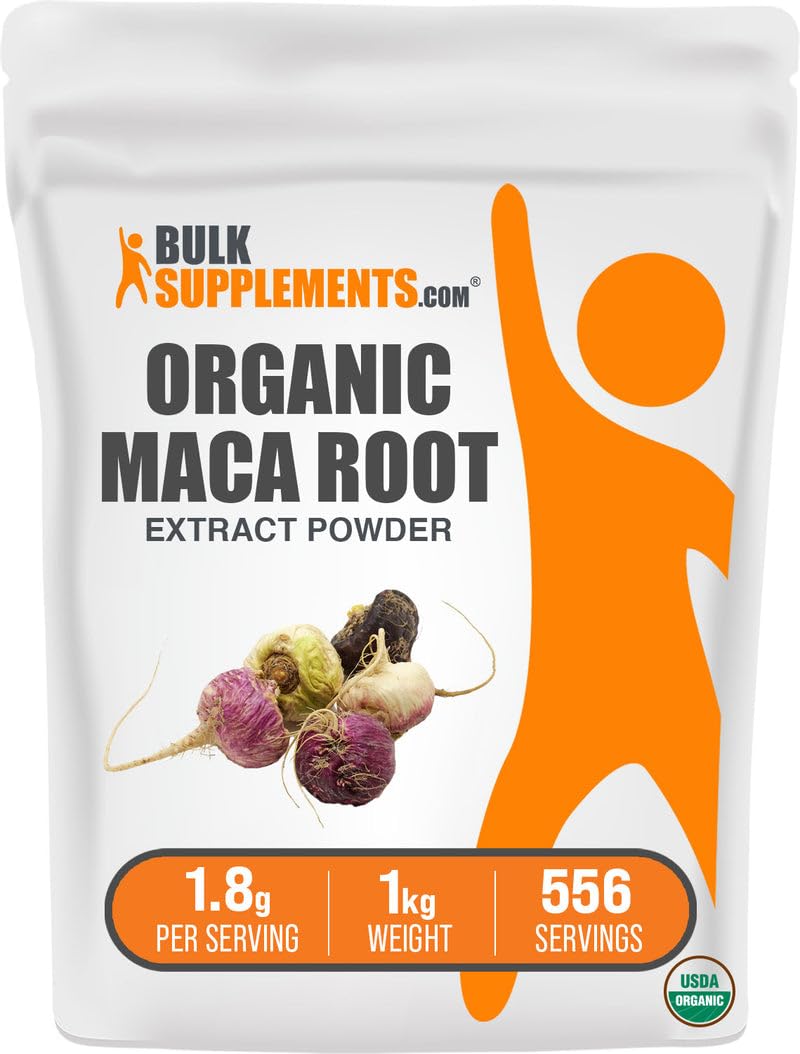 Organic Maca Root Extract Powder - Vegan & Gluten Free Superfood Supplement, 1kg (2.2 lbs) - Energy Booster for Men & Women, Natural Hormone Balance Support - Perfect for Smoothies, Baking & Daily Wellness