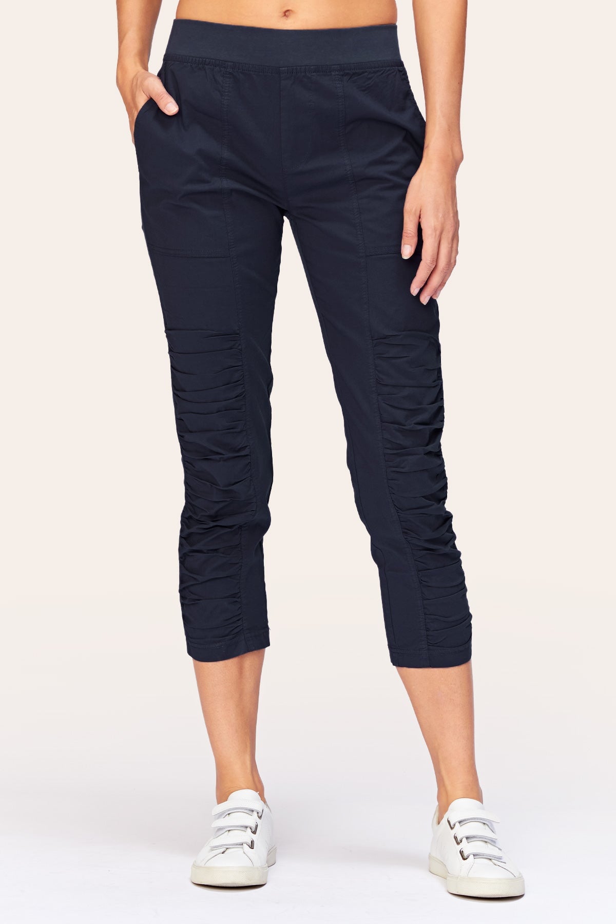 Geyser Crop Navy - Stylish & Comfortable Women's T-Shirt for Casual Wear, Gym & Outdoor Activities
