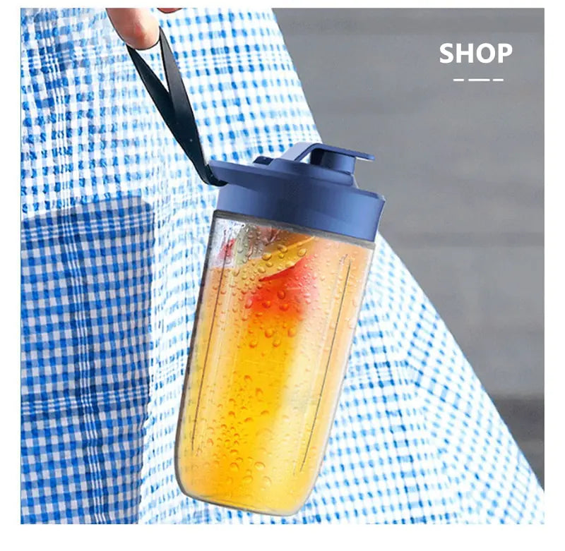 Portable Juice Blender - 400W High Speed Personal Smoothie Maker with USB Rechargeable Battery, BPA-Free Travel Blender for Shakes, Protein Drinks - Perfect for Gym, Office & Outdoor Adventures