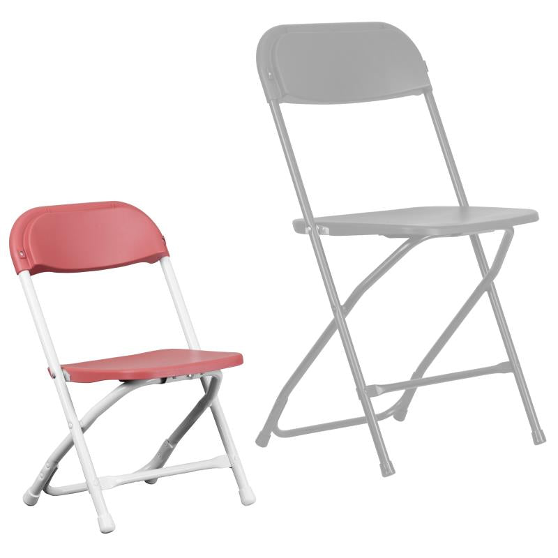 FLASH Kids Plastic Folding Chair - Lightweight & Portable Children's Chair for Indoor/Outdoor Use - Perfect for Camping, Picnics, and Backyard Parties