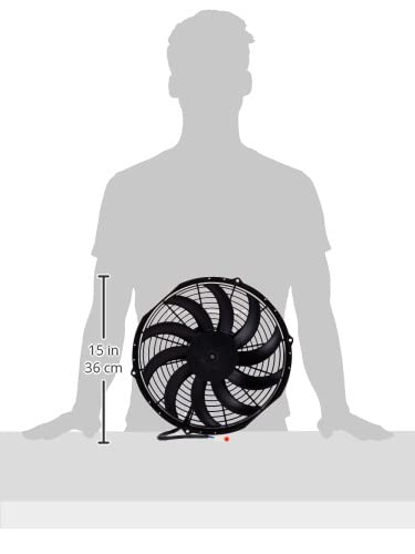SPAL 30101522 12-Inch High Performance Curved Blade Puller Fan - Perfect for Automotive Cooling Systems, Radiators & Engine Cooling Applications