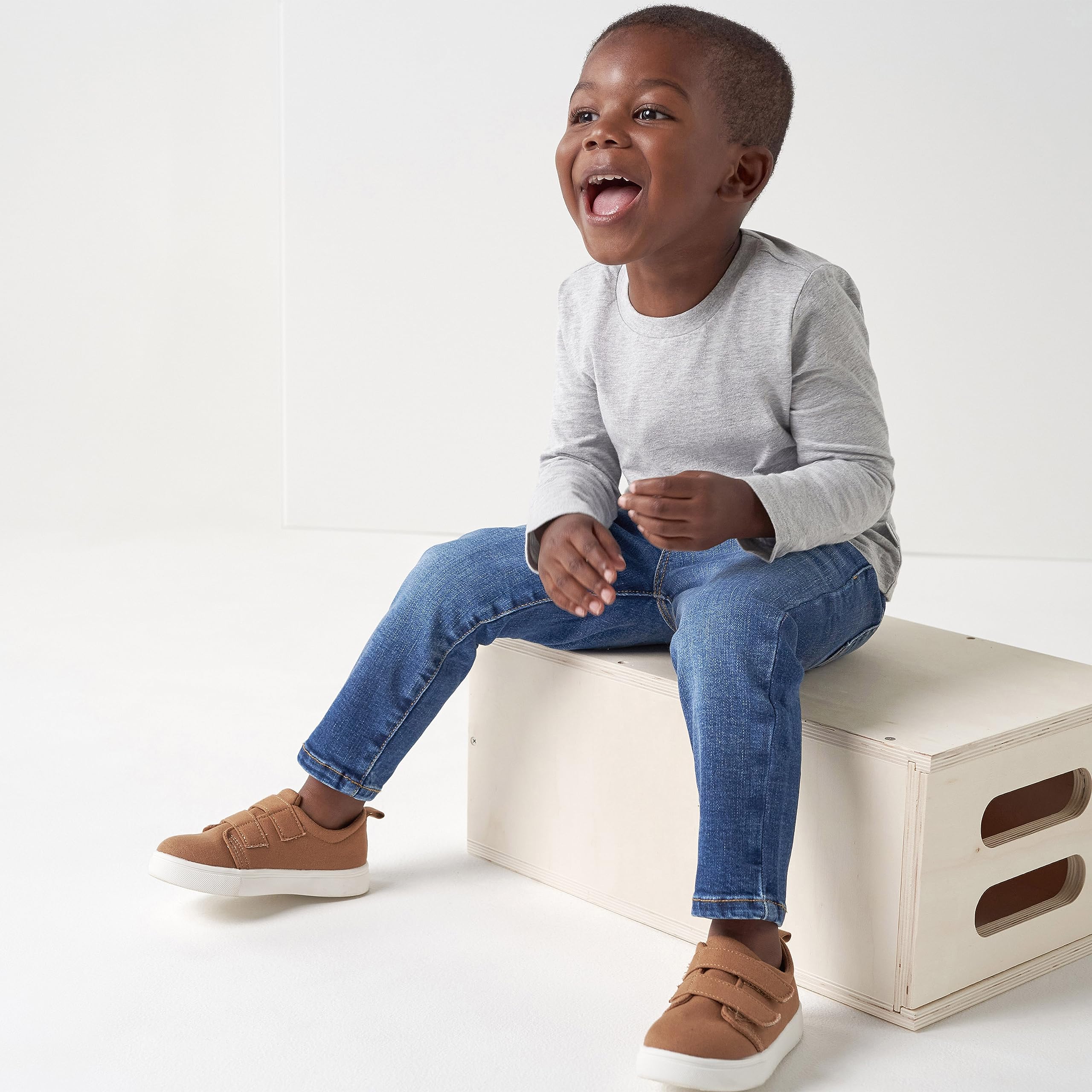 Gerber Baby Toddler Straight Leg Stretch Denim Jeans - Soft & Comfortable for Boys & Girls - Perfect for Playtime & Everyday Wear
