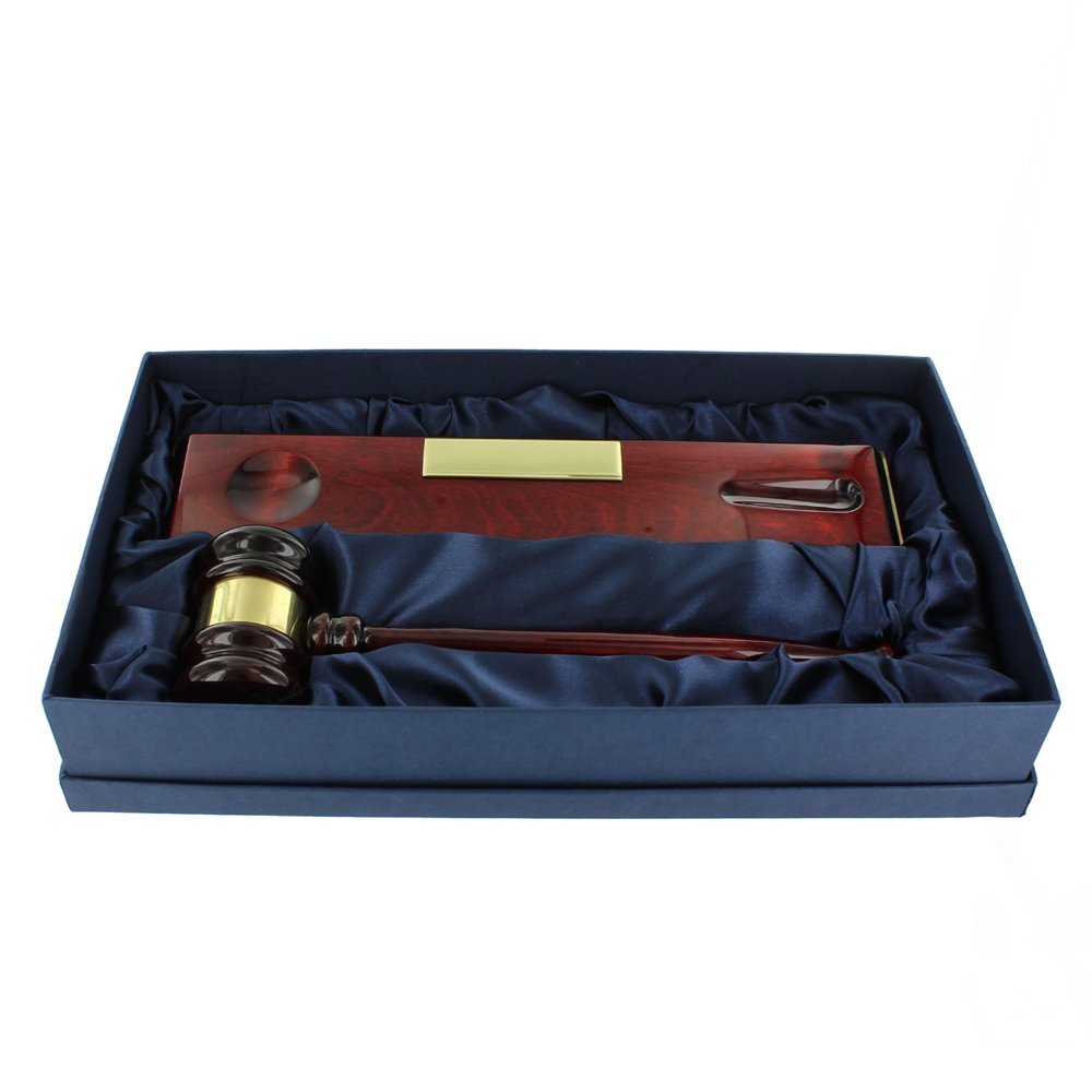 Premium Rosewood Gavel with Stand - Handcrafted Wooden Judge's Hammer for Courtroom, Auctions & Ceremonies - Elegant & Durable Wood Gavel Set for Legal, Wedding & Decorative Use