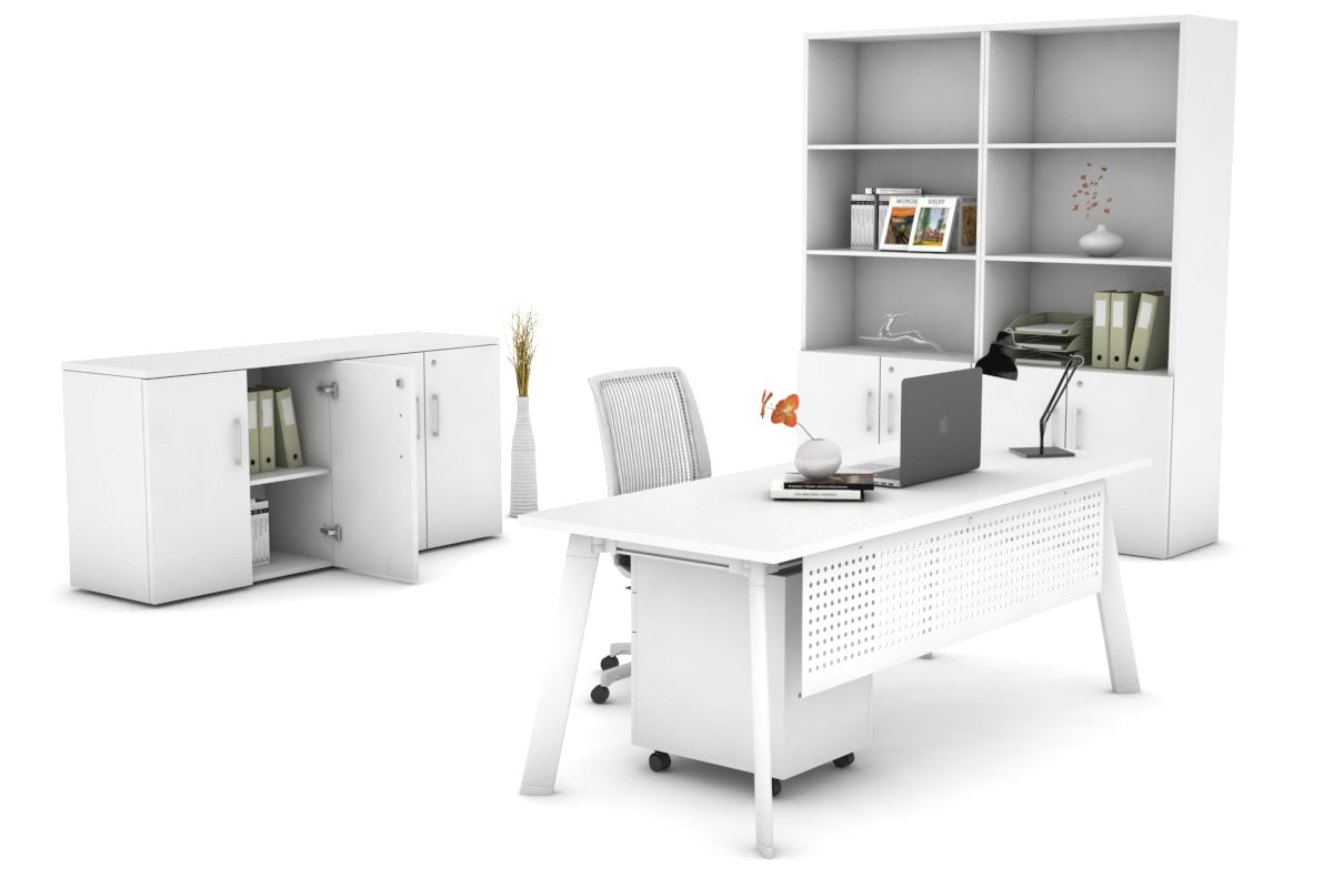 Switch Executive Desk - 1200L x 800W Modern Office Desk with Cable Management Scallop | Perfect for Home Office, Gaming Setup & Professional Workspace