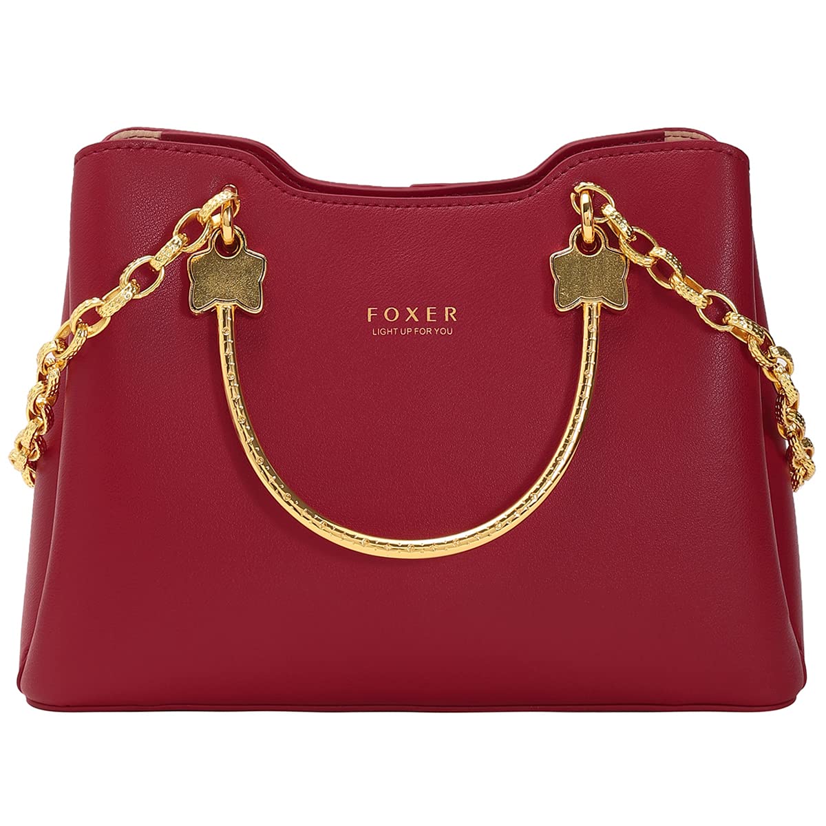 FOXLOVER Genuine Leather Small Shoulder Purse for Women - Fashion Crossbody Handbag with Chain Strap - Perfect for Work, Travel & Evening Out