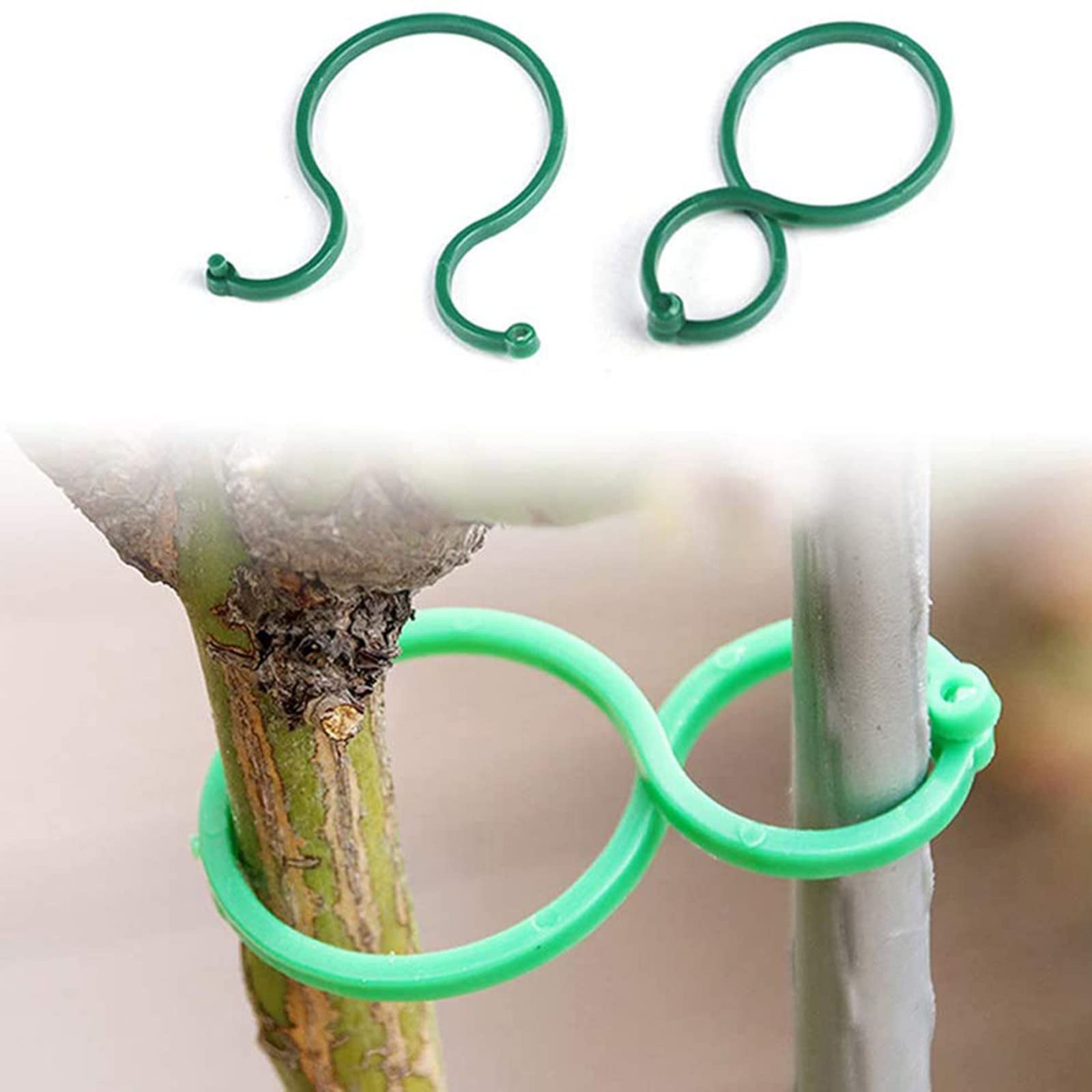 Jeutide 60PCS Garden Plant Support Clips - Leaf Cable Ties, Twist Clips, Sigmoid Buckles & Butterfly Rings for Securing Climbing Plants | Perfect for Vine Support, Tomato Stakes & Vertical Gardening
