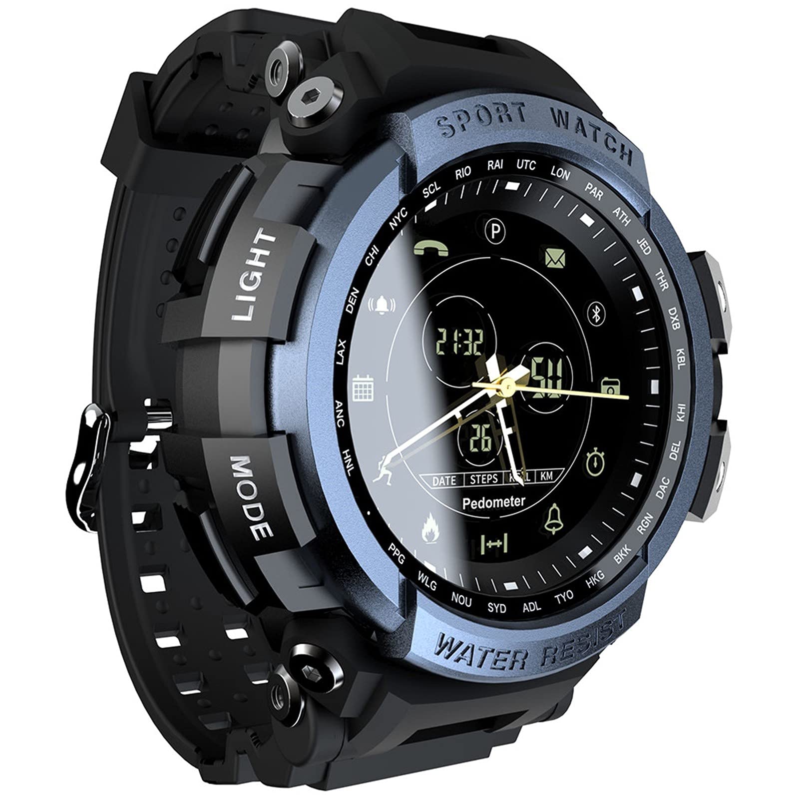 RIQINGY Fit VII Smartwatch for Android & iOS - IP68 Waterproof Fitness Tracker with Heart Rate Monitor, Step Counter - Sports Smart Watch for Men & Women - Perfect for Running, Swimming, Gym Workouts