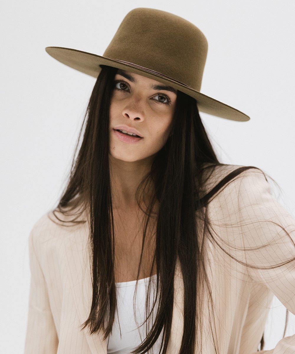 Rue Open Crown Hat - Stylish Summer Sun Hat for Women, Wide Brim Floppy Hat for Beach, Garden & Outdoor Activities