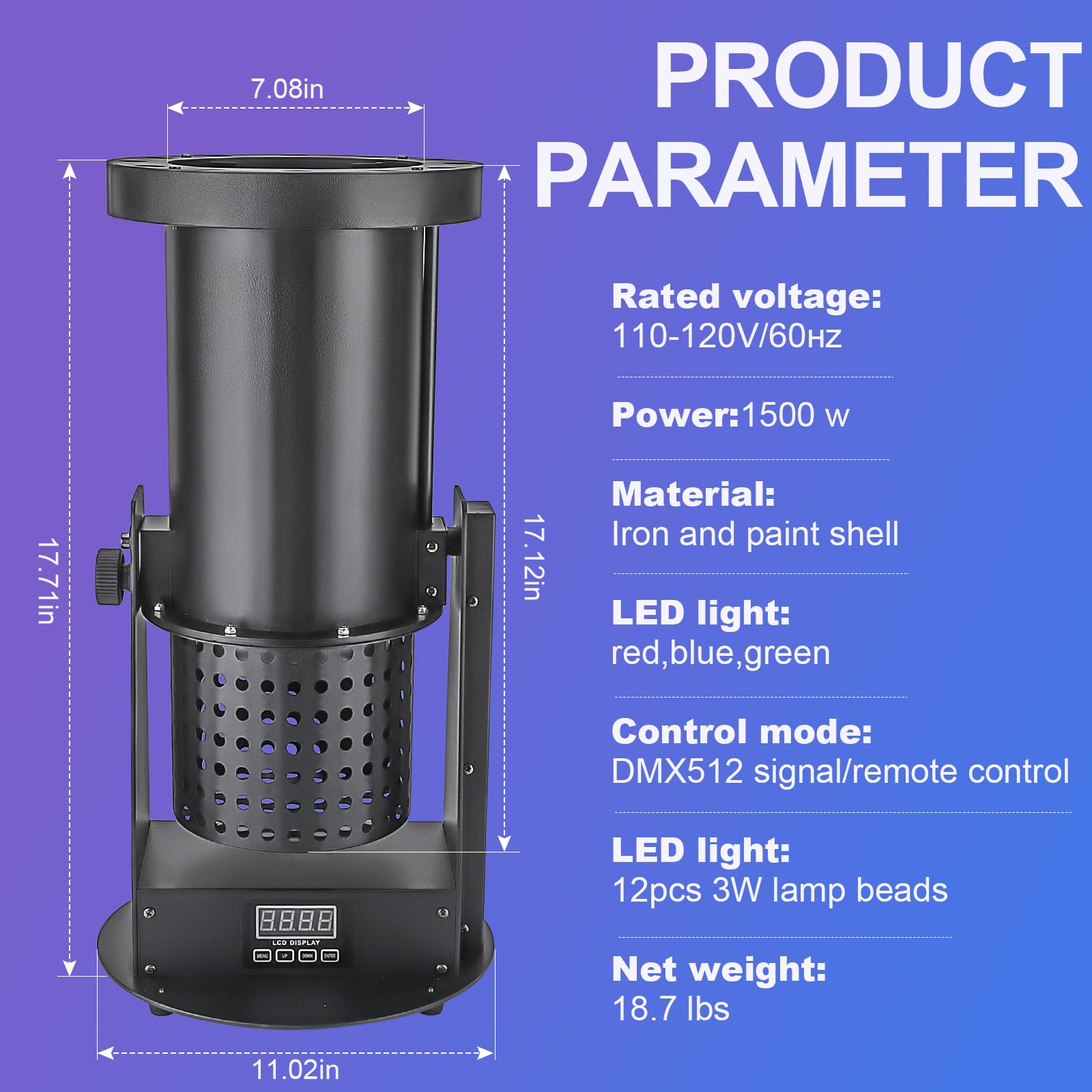 1500W LED Confetti Blaster Machine with Remote Control - Electric Confetti Cannon for DJ Parties, Nightclubs, Weddings, Concerts & Events | Perfect for Stage Shows, Christmas Celebrations & Birthday Parties