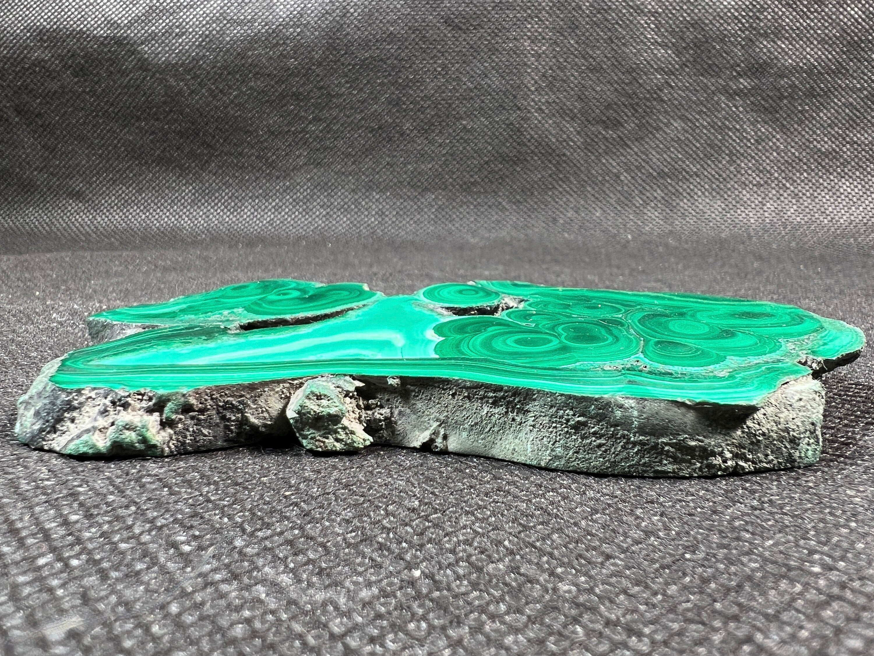 Natural Green Malachite Crystal Slab - Premium Stone for Jewelry Making, Unique Handcrafted Gift & Elegant Home Decor (50446) | Perfect for DIY Crafts, Meditation Spaces & Luxury Interior Design