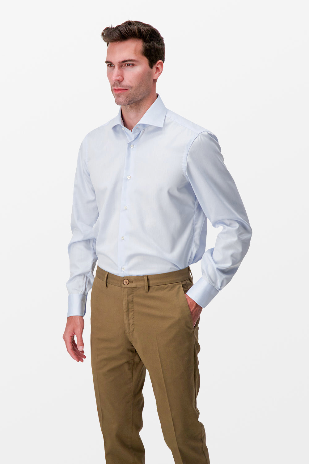 Barba Napoli Blue Classic Men's Dress Shirt - Premium Italian Formal Wear for Business & Special Occasions