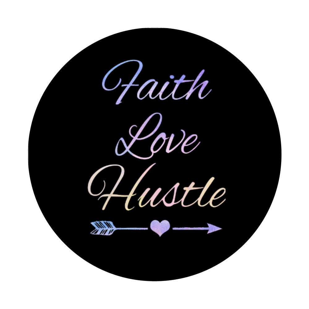 Faith Love Hustle Christian Religious Heart Arrow Necklace for Women - Perfect Gift for Baptism, Confirmation & Daily Inspiration