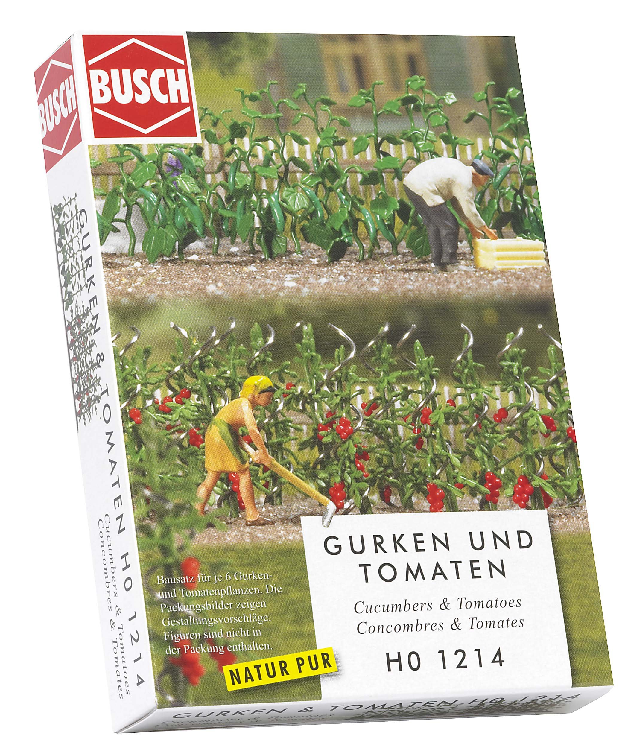 Busch 1214 HO Scale Cucumber & Tomato Plants Model Scenery - Perfect for Model Train Layouts, Garden Dioramas & Miniature Landscaping Projects