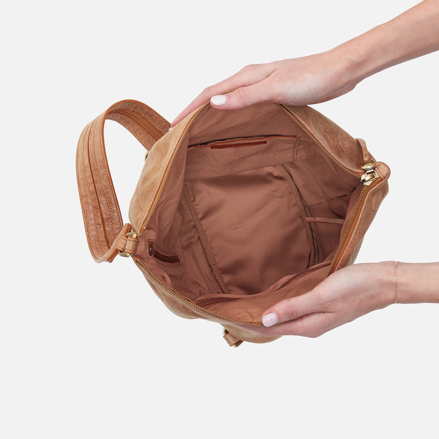 Premium Sway Convertible Sling Bag in Buffed Leather - Whiskey Brown Crossbody Purse for Women | Perfect for Travel, Work & Everyday Use