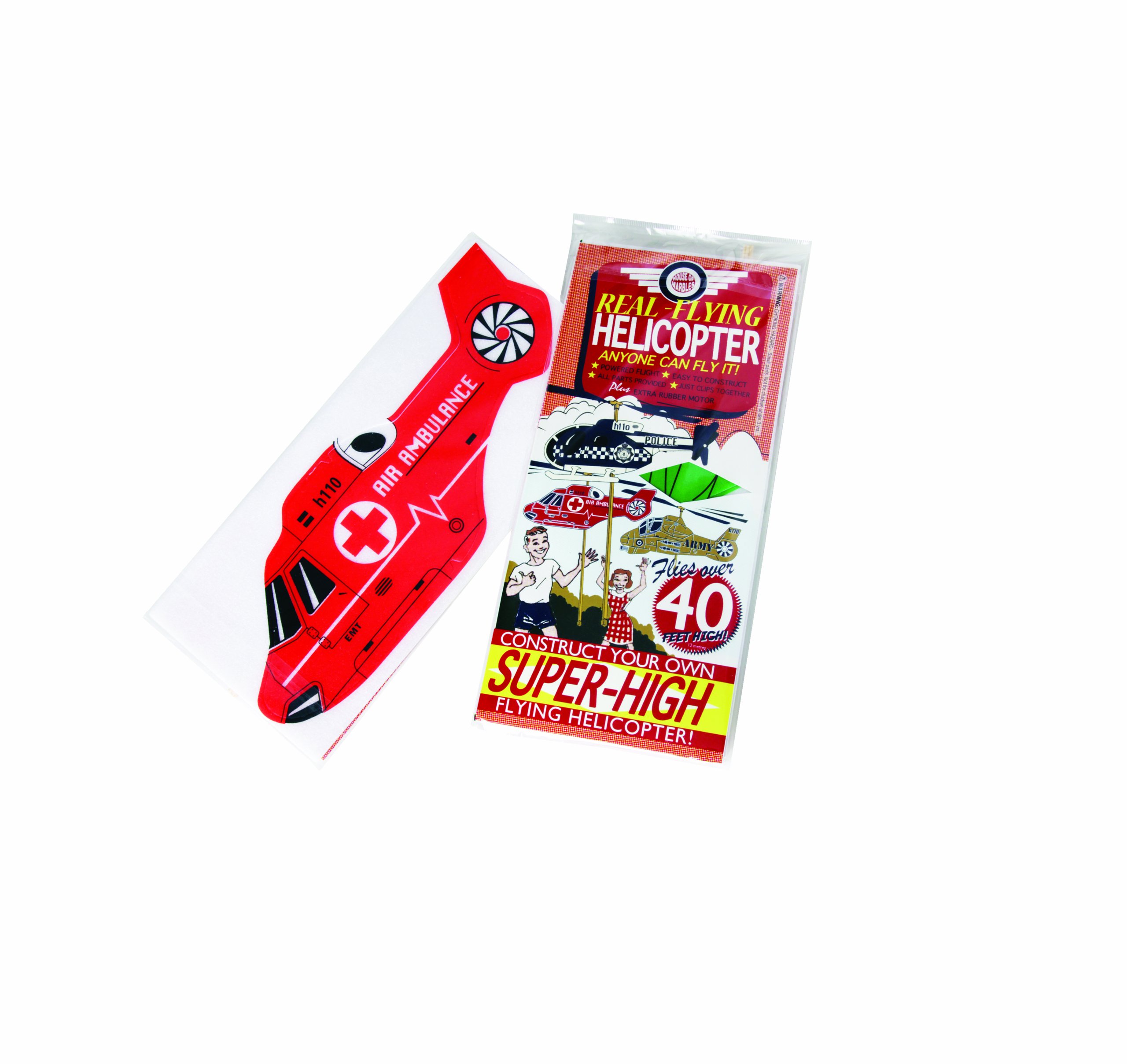 House of Marbles Helicopter Kit - DIY Wooden Model Building Set for Kids & Adults - Fun STEM Educational Toy for Aviation Enthusiasts - Perfect for Birthday Gifts, Classroom Projects & Family Bonding Activities