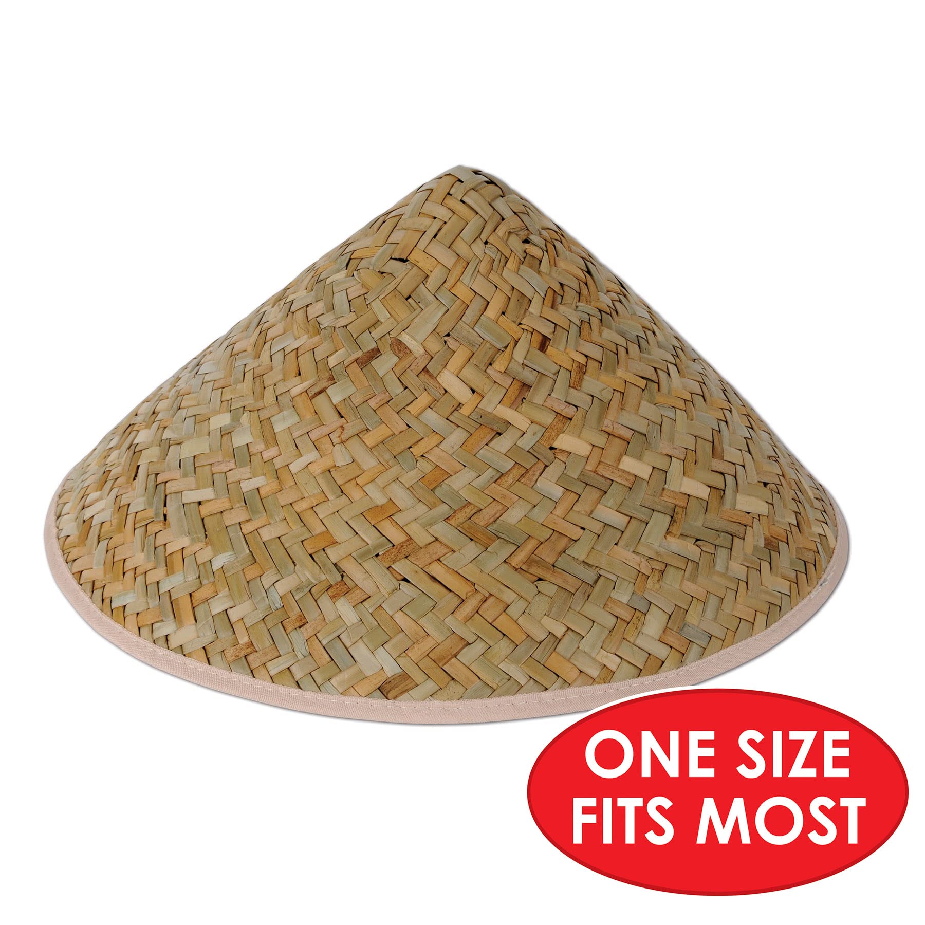Beistle 60-Pack Asian Straw Sun Hats - International Party Supplies, Samurai Costume Accessories & Theater Props for Cultural Events, Cosplay & Themed Parties