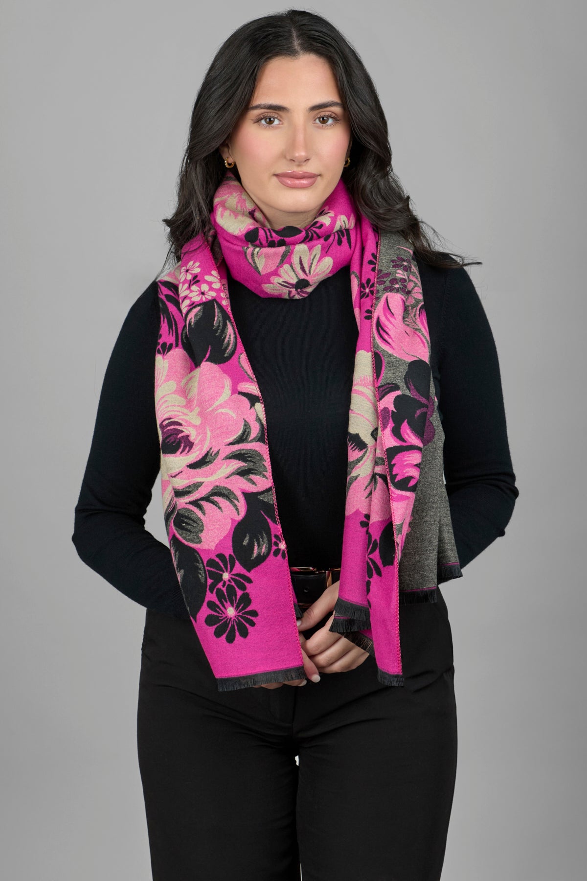 Reversible Blossom Burst Scarf - Lightweight Floral Print Shawl for Women | Perfect for Spring Outfits, Weddings & Travel Accessories