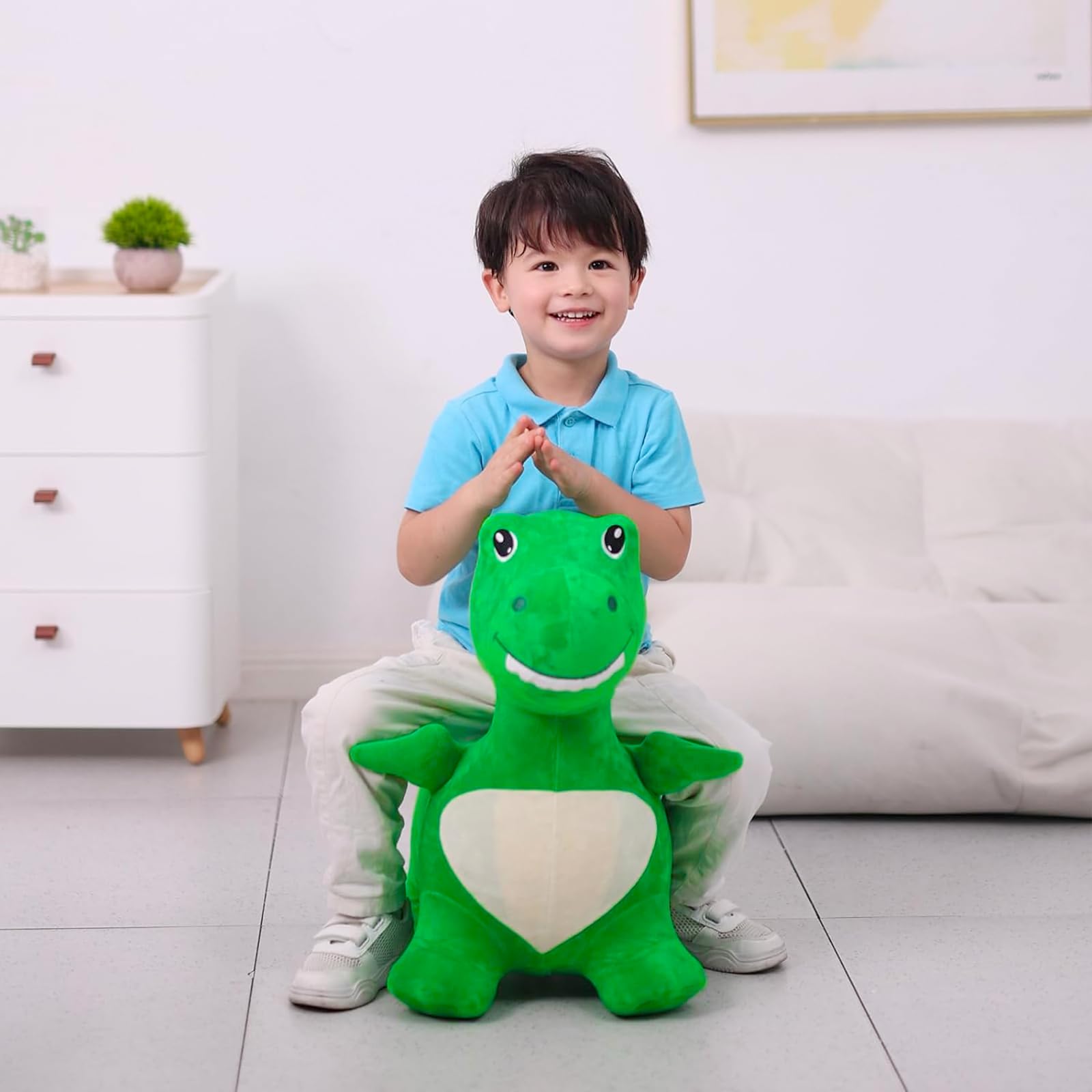 Dinosaur Hopper Toy for Kids - Bouncy Ride-On Dino for Outdoor Play