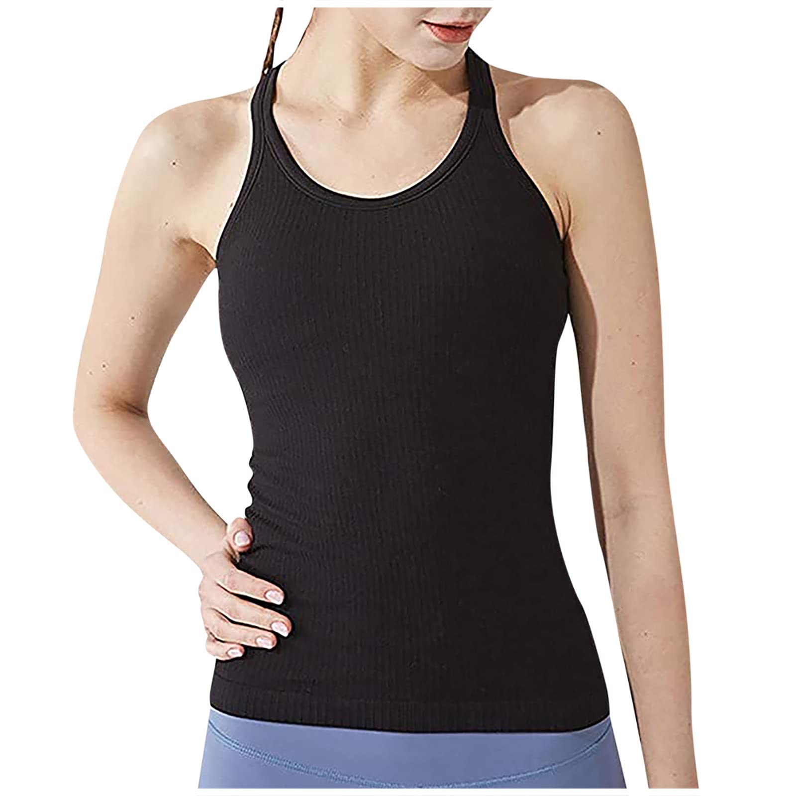 Women's Sports Bra - No Wire Yoga Vest for Summer Workouts, Breathable & Supportive Fitness Top with Beautiful Back Design for Running, Gym & Activewear