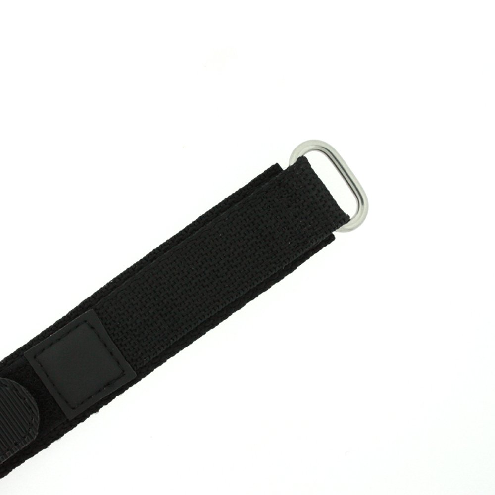 Premium Nylon Watch Band - One Piece Wrap Sport Strap with Adjustable Hook & Loop Closure - 18mm Black Strap for Men & Women - Perfect for Running, Hiking & Outdoor Activities