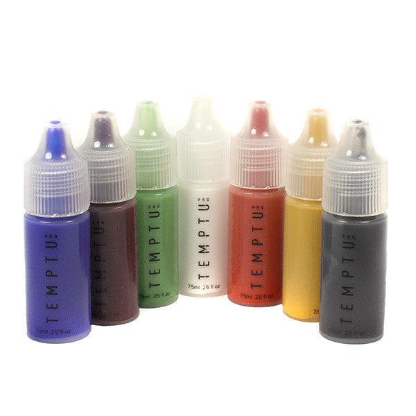 Temptu S/B Adjuster Starter Set 7pc - Airbrush Makeup Kit for Professional & Home Use - Perfect for Bridal, Halloween & Special Effects Makeup