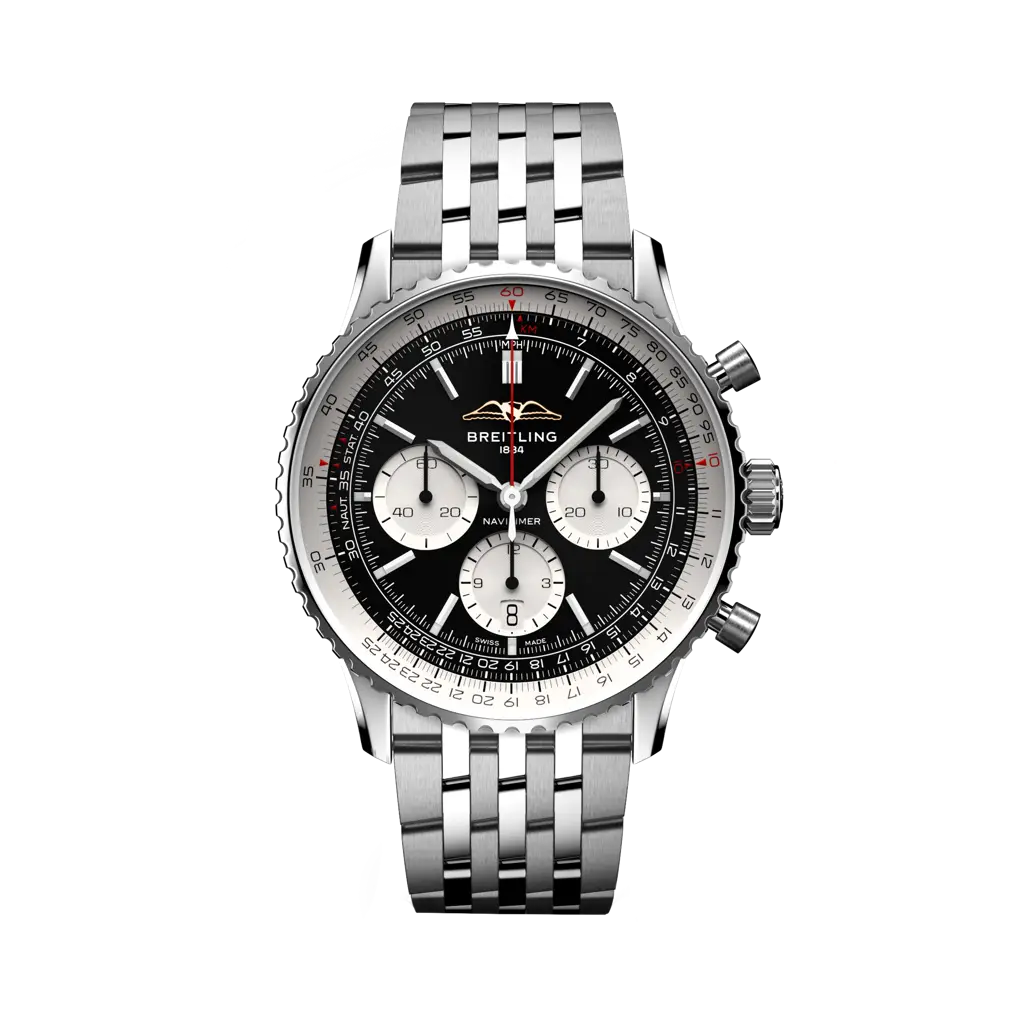 Breitling Navitimer B01 Chronograph 43mm Men's Watch AB0138211B1A1 - Luxury Pilot Chronograph for Aviation & Business Professionals