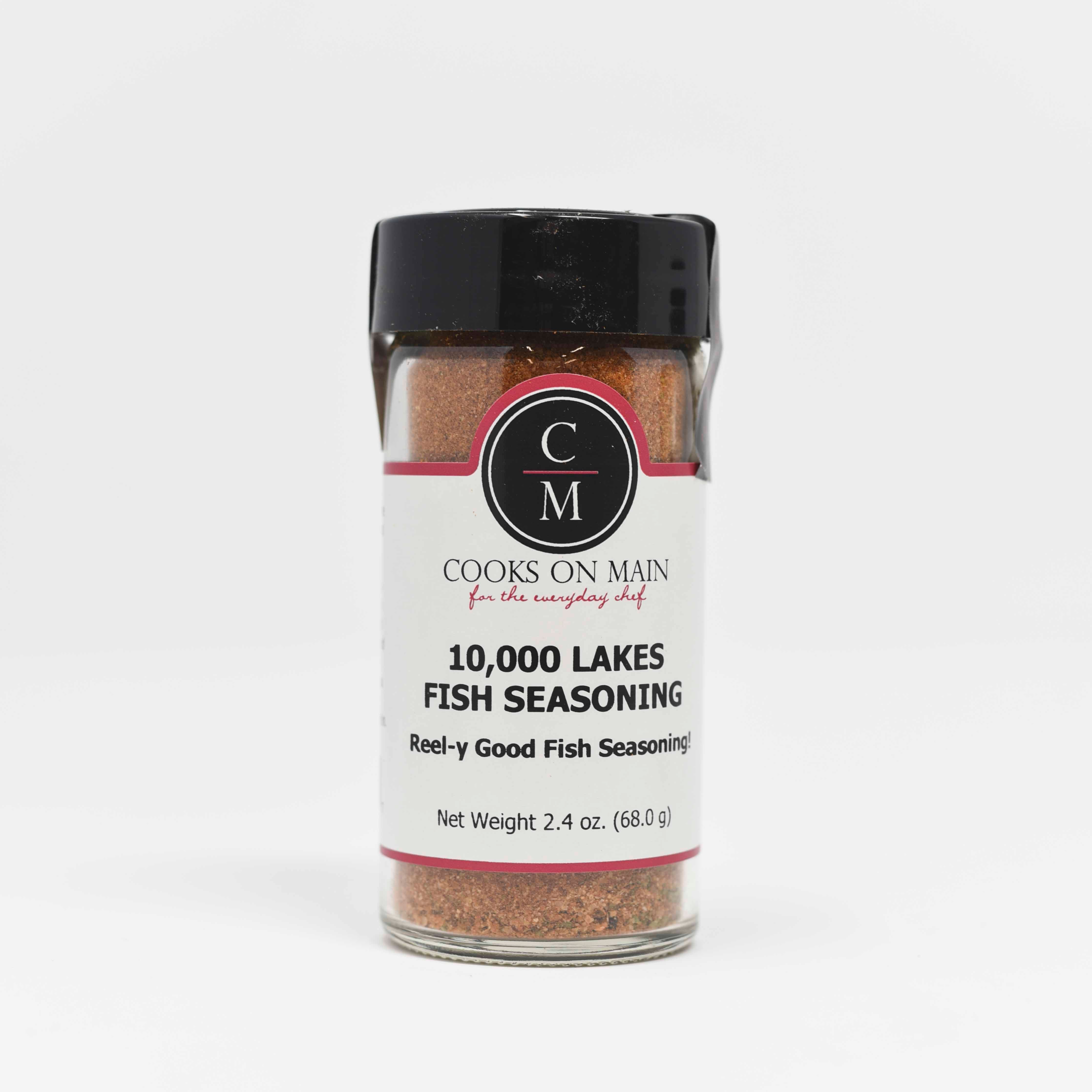 10,000 Lakes Premium Fish Seasoning - All-Purpose Spice Blend for Grilling, Baking & Frying - Perfect for Salmon, Trout & Seafood Dishes