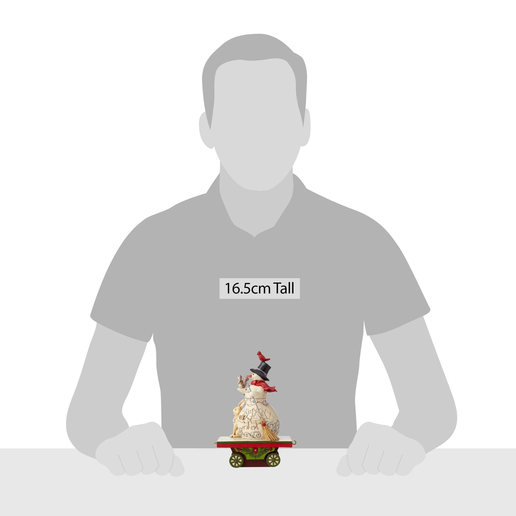 Snowman on Train Car - Christmas Holiday Decoration for Home, Office & Festive Parties | Perfect for Winter Decor & Holiday Gifts