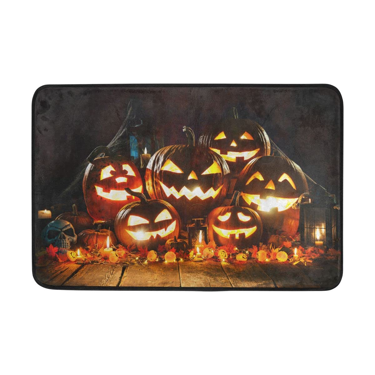 Hello Pumpkin Doormat - Non-Slip Indoor/Outdoor Welcome Mat 23.6x15.7 Inch - Cozy Fall Decor for Front Door, Kitchen, Bathroom & Entryway - Perfect for Halloween, Thanksgiving & Autumn Home Decor